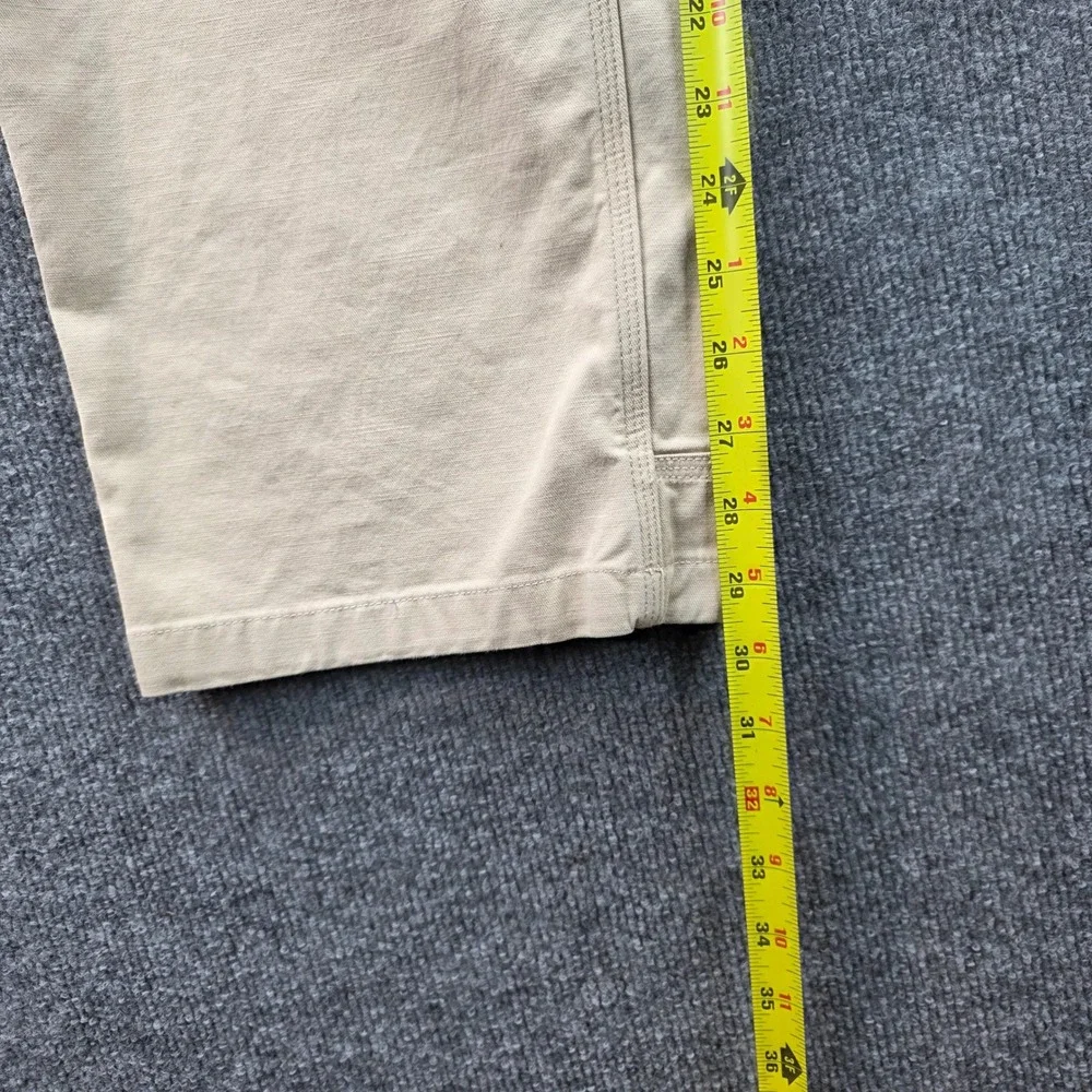 Duluth Trading Co Mens 36x32‎ Beige Cotton Spandex Cargo Pants Work Casual